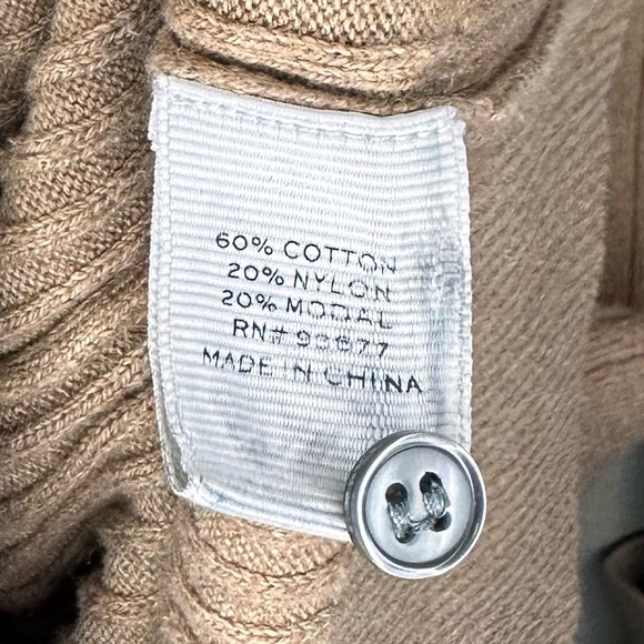 Stylus Lightweight Ribbed Brown Long Cardigan Medium - Picture 5 of 7